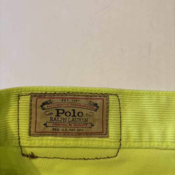 polo ralph lauren Yellow Tompkins Skinny Crop Cords Size 30 Women’s Preppy - Picture 4 of 9